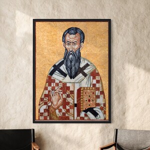 Christian Mosaic Art Portrait of Saint Mosaic wall Tile