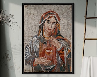 Portrait Mosaik Wandkunst - Handgefertigte Marmor Mosaik Wandbilder