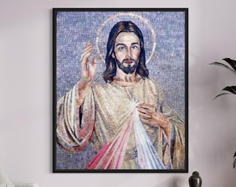 Jesus Mosaic Wall Art - Religious Home Decor