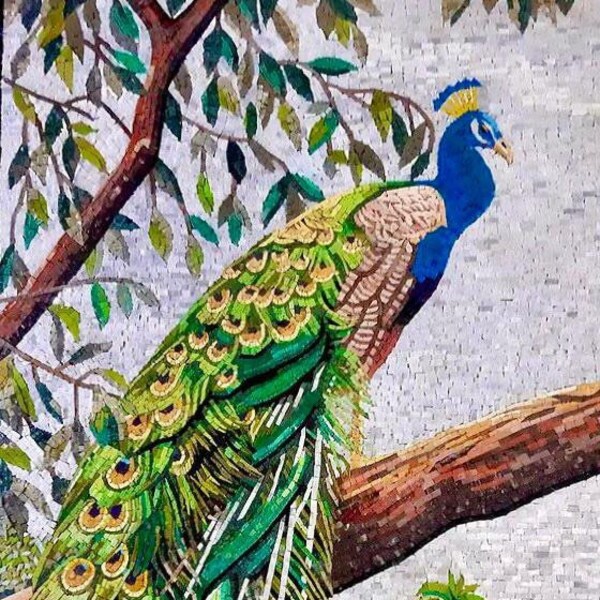 Mosaic Peacock Etsy