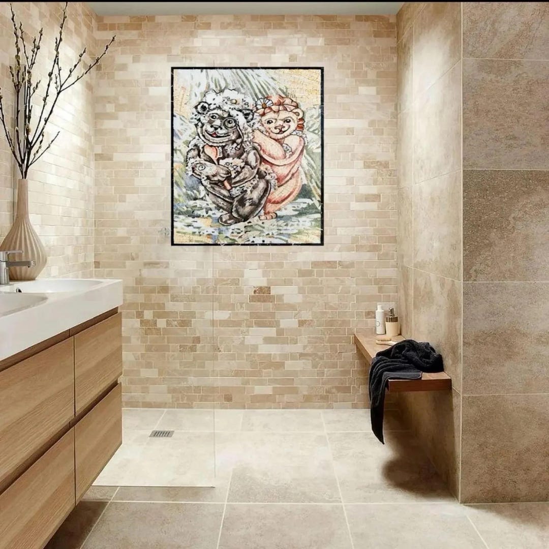 Mosaic Tile Art | Handmade Marble Mosaic Mural | Bathroom Tile ...