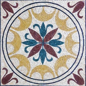 Mosaic Tile Square Handmade Marble Mosaic Floor Tile