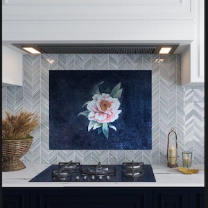 Kitchen backsplashes, Floral Mosaic Tile, Stove backsplash, stove top cover, splashback for kitchen, kitchen tile, Mosaic Tiles