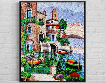 Mosaic design wall Art landscape Handmade Mosaic mural