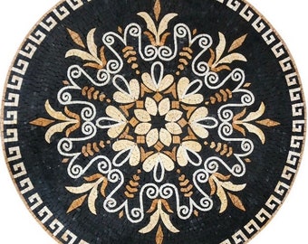 Mosaic Floor Medallion Handmade Marble mosaic tile