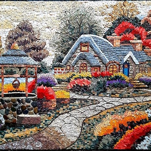 Landscape colourful Mosaic wall Art handmade marble mosaic tile