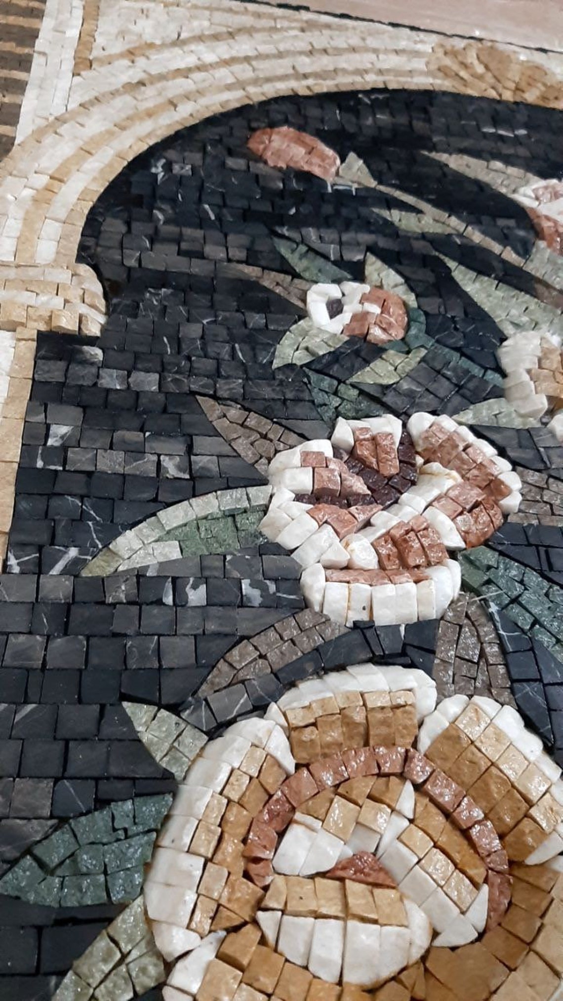 Marble Mosaic Flower Vase Wall Art | Handmade Mosaic Murals - Etsy