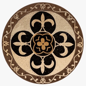 decorative tile Marble Mosaic Medallion handmade Marble  Mosaic floor tile