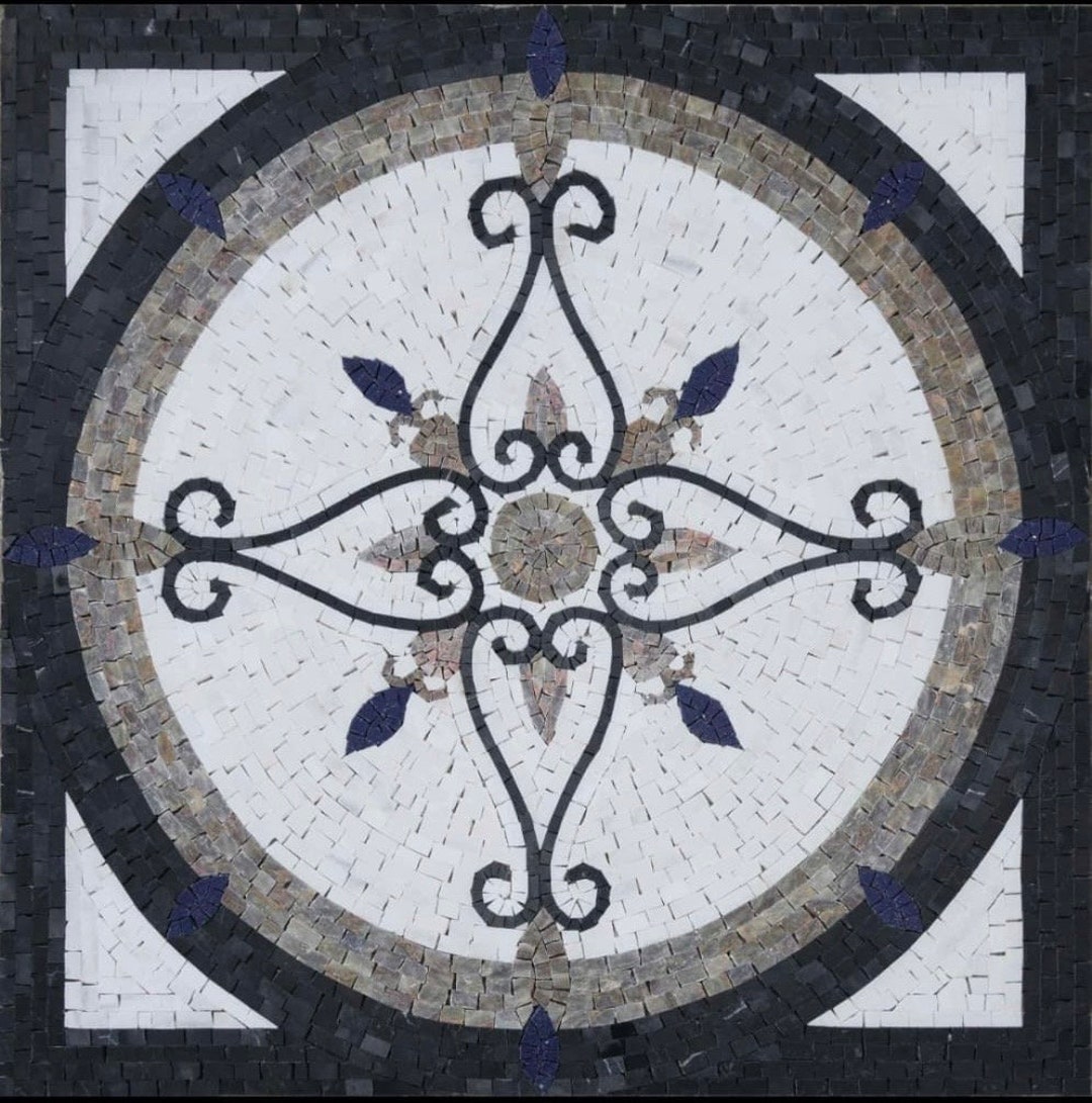 Handmade Mosaic Tile Marble Mosaic Flooring Tiles Etsy