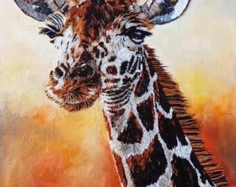 Stained Glass Mosaic Giraffe Mosaic Wall Art