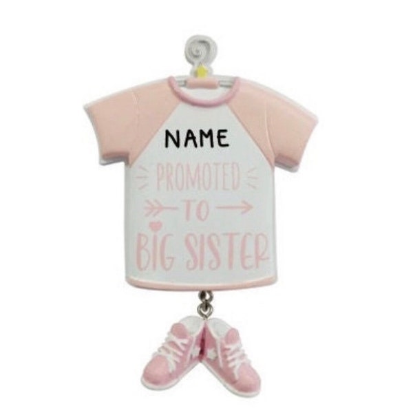 Promoted to Big Sister Personalized Christmas Ornament - Big Sister Ornament Personalized - Christmas Ornament - Big Sister Gifts