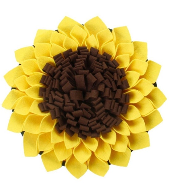 Sunflower Snuffle Enrichment Mat Toy Great for Bunny Rabbits | Pet Puzzle IQ Boredom Breaker | Chinchilla Hamster Gerbils Dog Cat