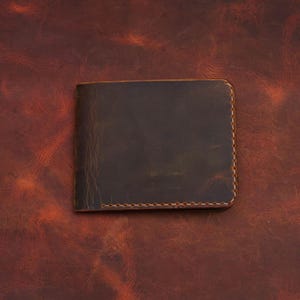 Portafoglio da donna in pelle con tasca frontale, piccolo e grazioso portafoglio da donna, sottile e minimalista, porta carte, regalo per lunghe distanze per fidanzata, moglie, mamma, zia e lei.