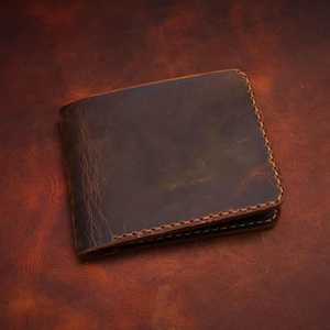 Portafoglio da uomo in pelle con tasca frontale, porta carte sottile e minimalista, regalo unico di ringraziamento per fidanzato, sposo, nonno, fratello, migliore amico, marito