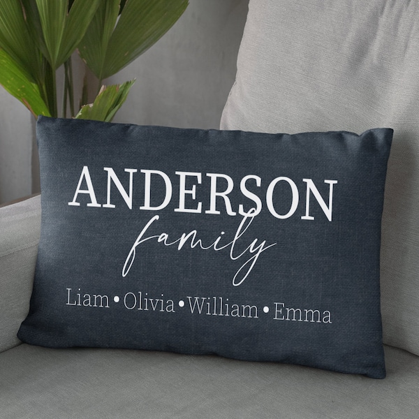 Family Name Pillow Etsy