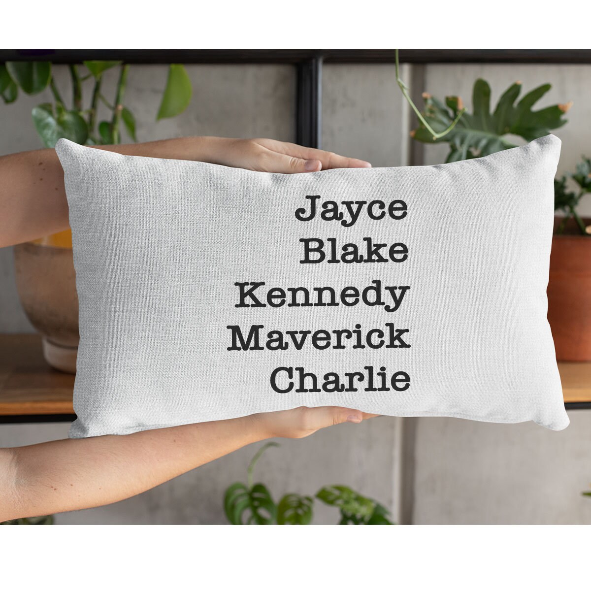 personalized family name pillow