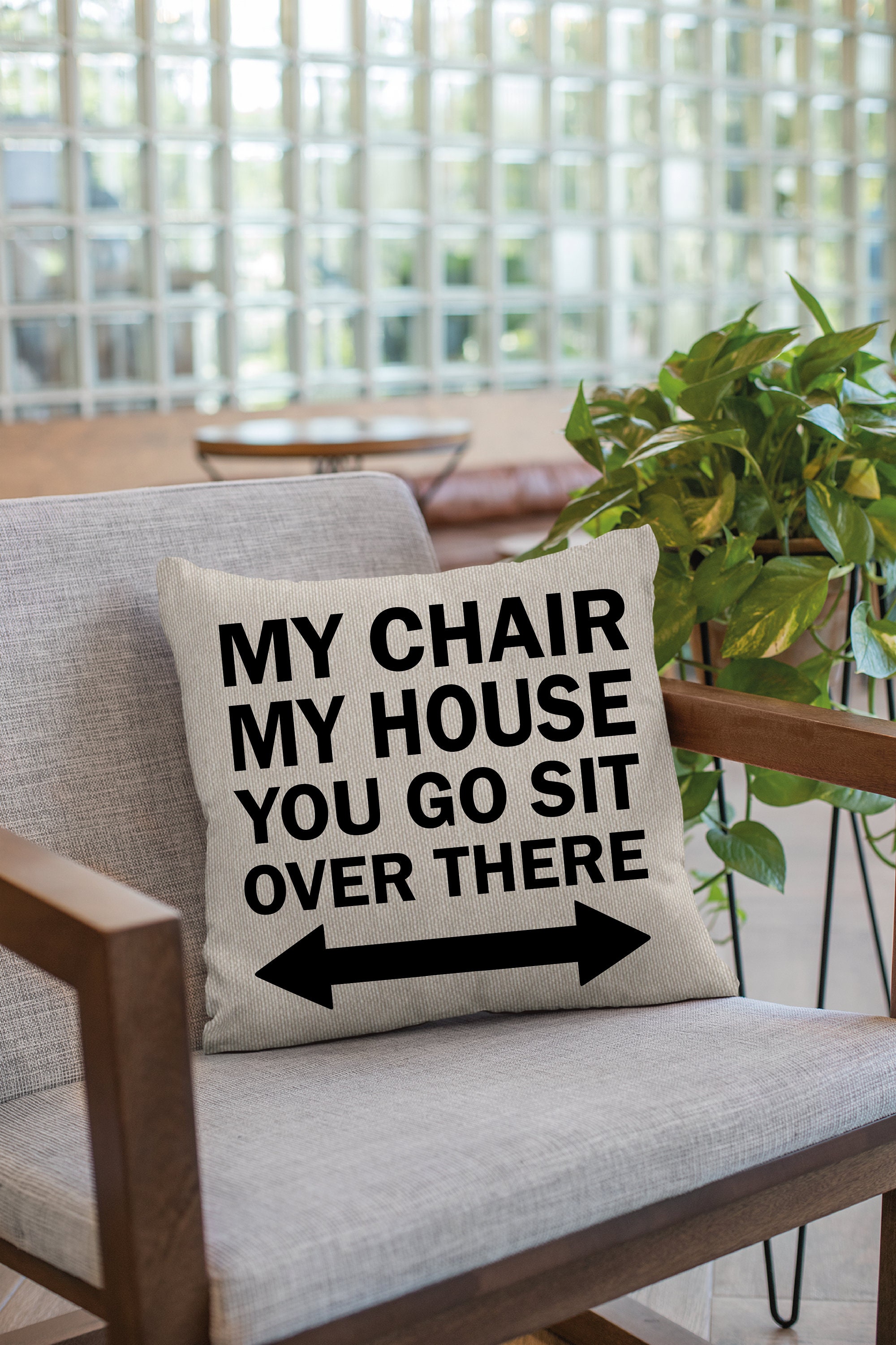 Funny Husband Pillow Funny Dad Pillow My Chair Pillow Etsy