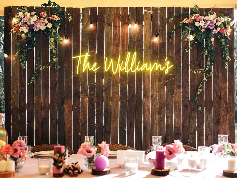Wedding Neon Sign Custom Neon Sign Wedding Decor Sign Etsy