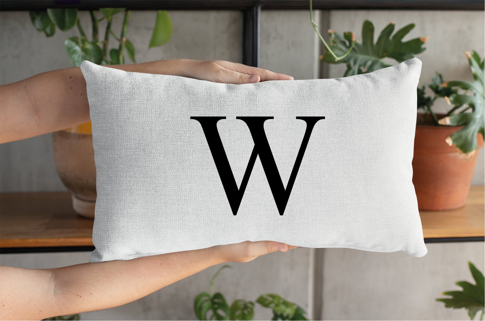 Initial Pillow Case Initial Pillow Cover Personalized Letter Etsy