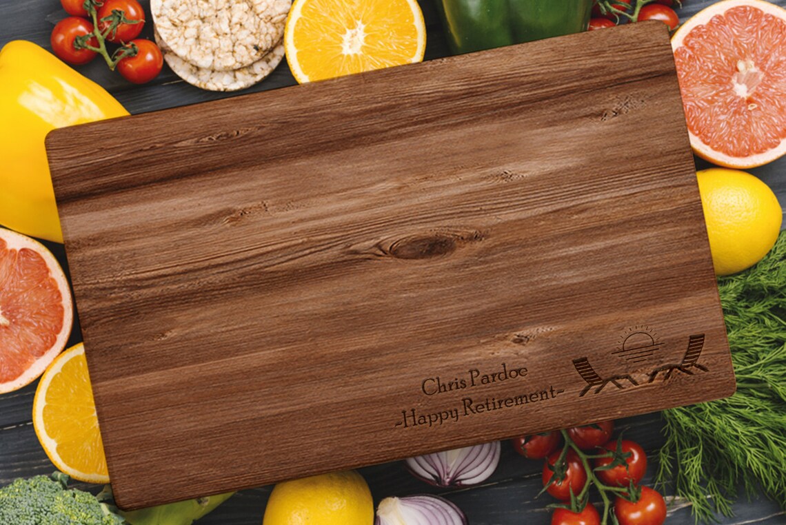 Custom Cutting Board Retirement Gift Personalized Cutting Etsy