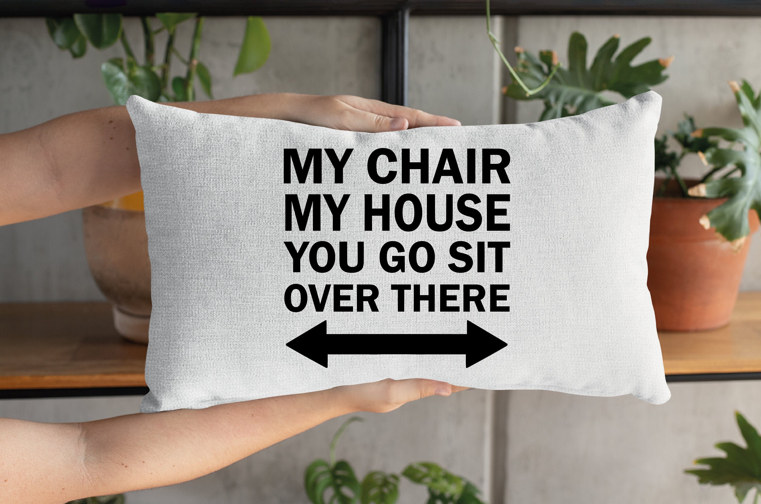 Funny Husband Pillow Funny Dad Pillow My Chair Pillow Etsy