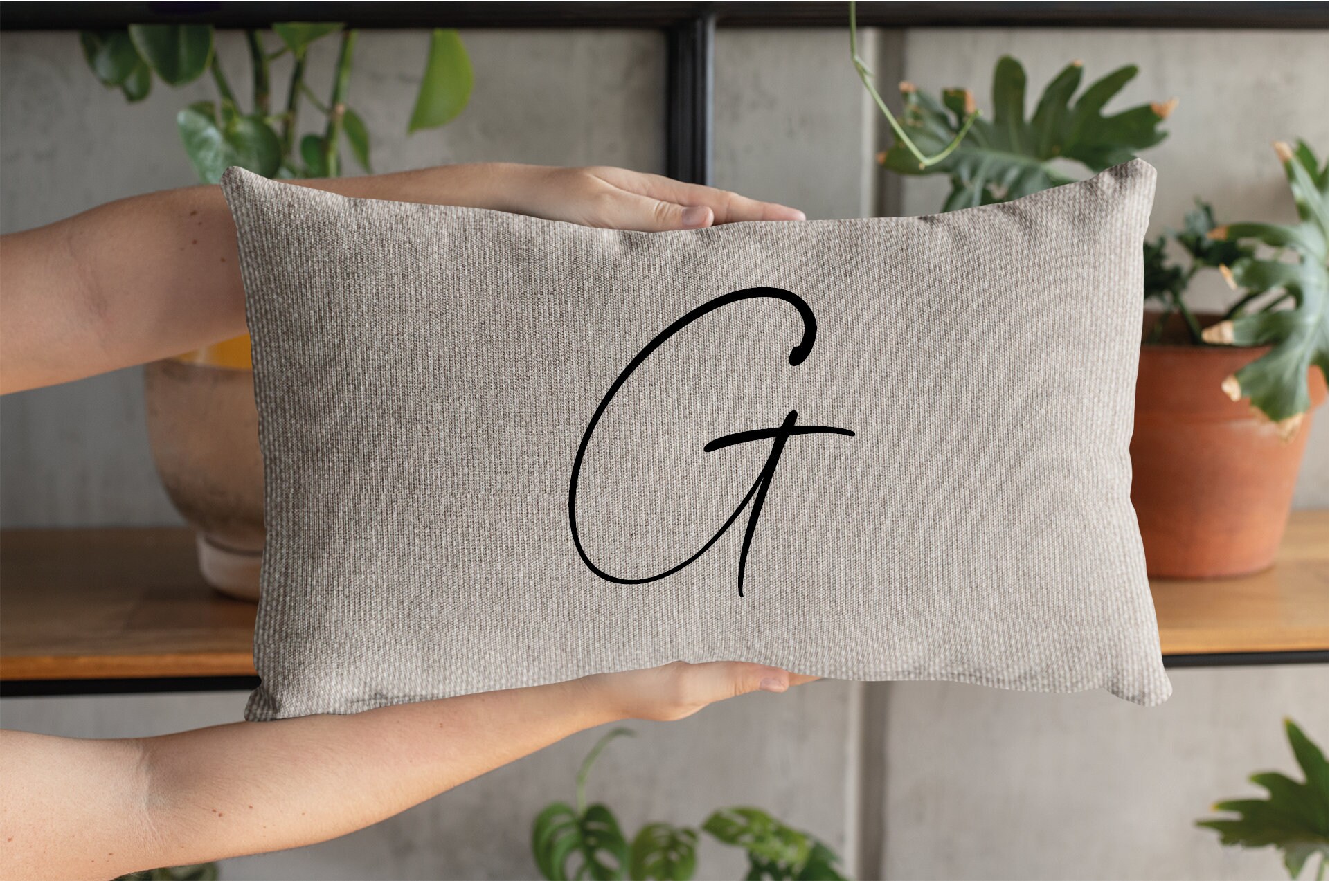 Initial Pillow Case Initial Pillow Cover Personalized Letter Etsy