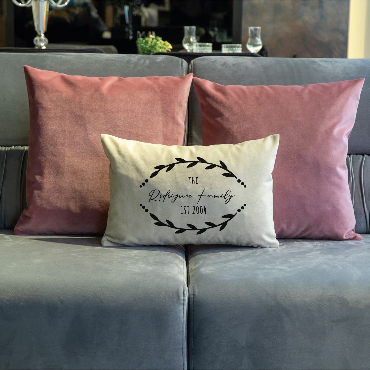 Personalized Family Name Pillow Custom Family Pillow Etsy