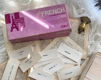 Vintage French Flashcards: Vis-Ed Vocabulary Set, Ephemera