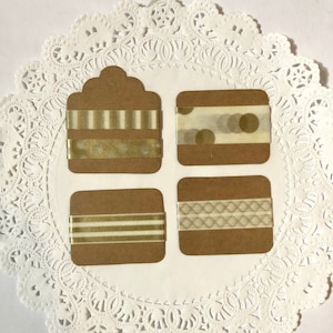 Gold Washi Tape 24" SAMPLE || Stripes Polka Dot Sophisticated Design