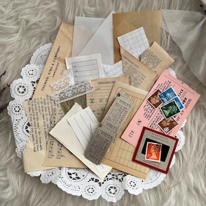 Piccolo pacco di carta effimera vintage - 30 pezzi // Giornale di posta ordinaria Bujo Planner Collage art Ritagli di carta antica Dark Academia Kawaii