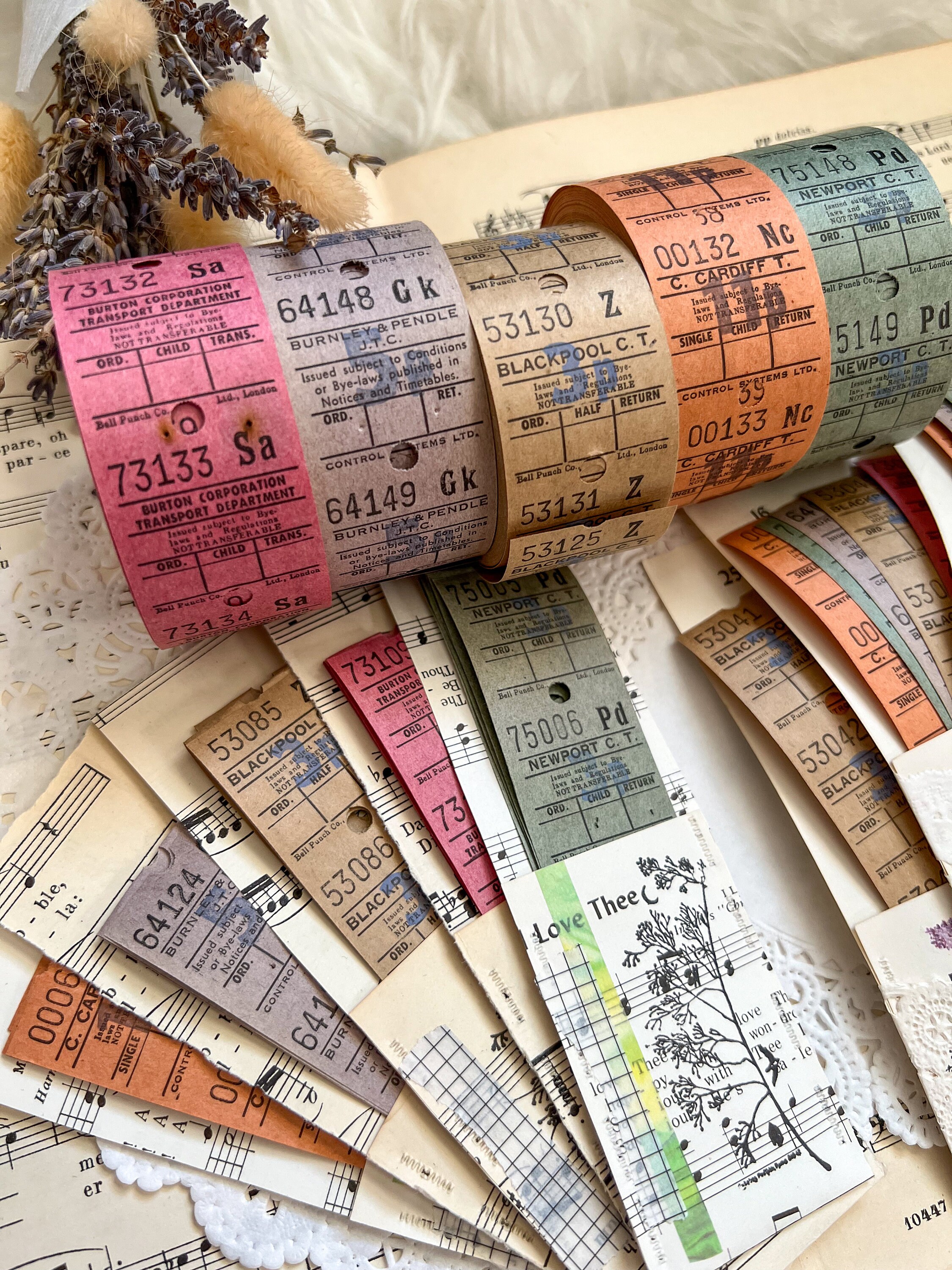 Authentic Vintage UK Ultimate Bus Ticket Pack - 20pcs