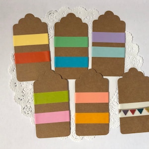 MT Washi Tape 24&quot; SAMPLE Colorful Solids Pennet Banner || Deco Kawaii Bujo Japan Planner Supplies Snail mail Collage Masking Tape Stationery