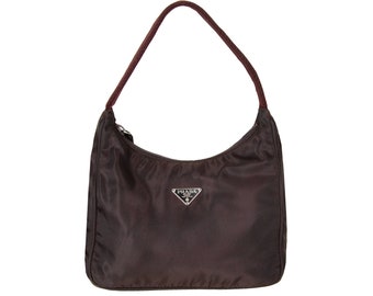 PRADA 00s Light green knit hand bag