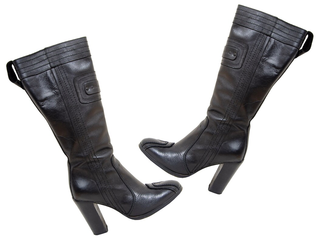 Diesel Stylelab Early 2000s Black Leather Boots / Diesel Style Etsy