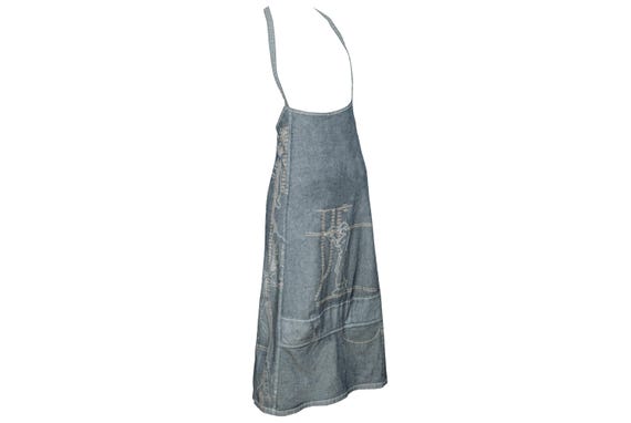 Marithé + François Girbaud, 2000s Marithé + François Girbaud denim relaxed apron dress / Made in Italy