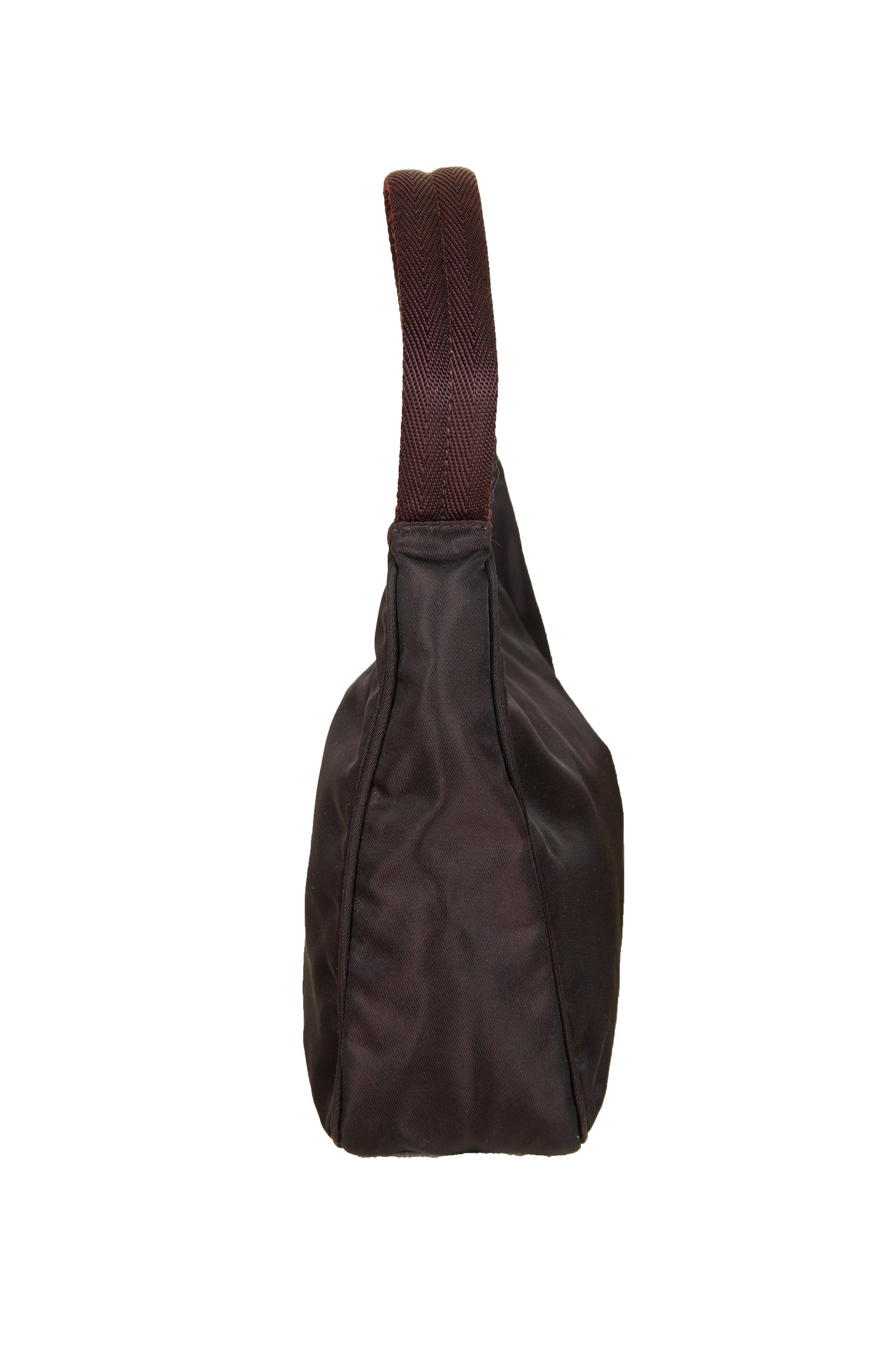 Prada Dark Brown Nylon Tessuto Mini Hobo Bag 914pr55 – Bagriculture