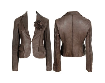 Enchantement...? vintage brown leather jacket