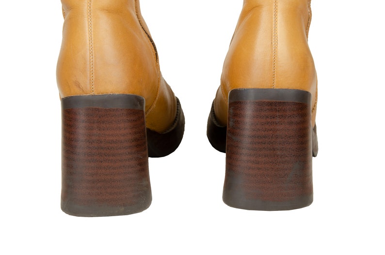 Botines Mustang de tacón grueso de los años 90 / Botines de | Etsy España