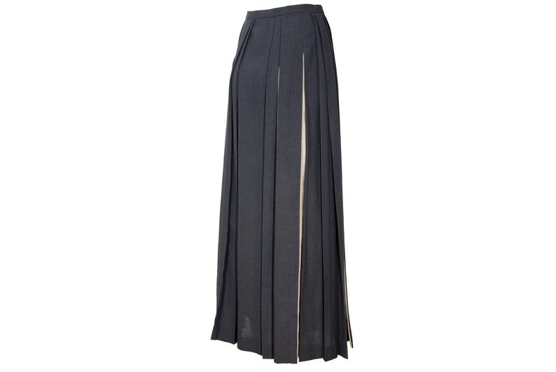 Vintage "IWISH" by Yohji Yamamoto long pleated skirt with contrasting panels / Made in Japan image 7