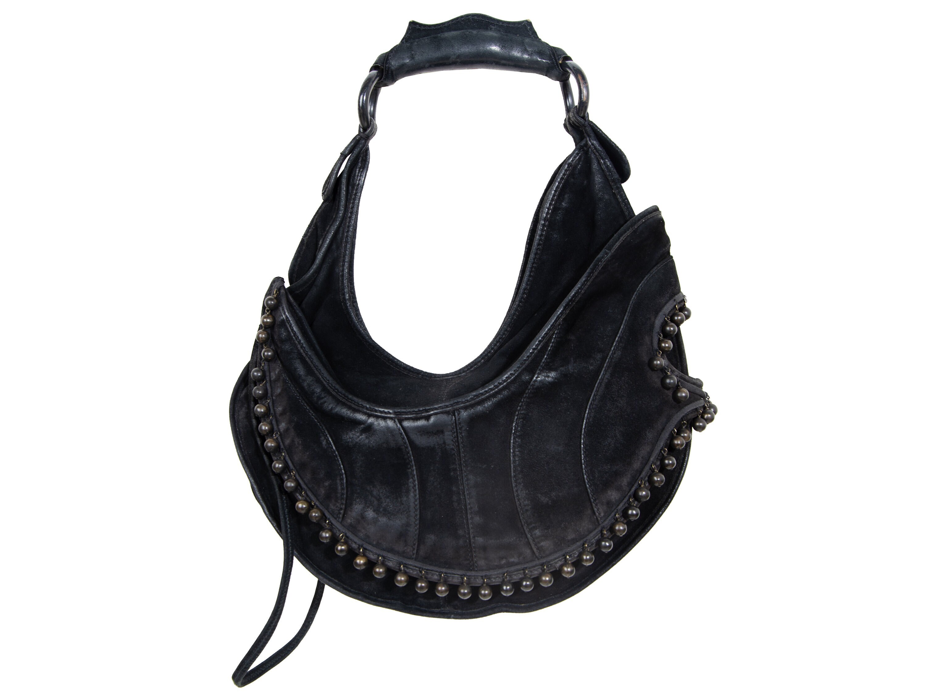 Vintage Costume National Asymmetrical Black Leather Bag / Archive 