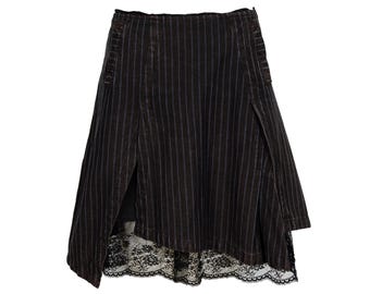 Vintage Sportmax silk lace mini skirt / Sportmax code lingerie inspired lace trim mini skirt / Made in Italy