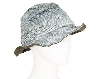 Jacques Le Corre salmon leather avant garde bucket hat / Made in France
