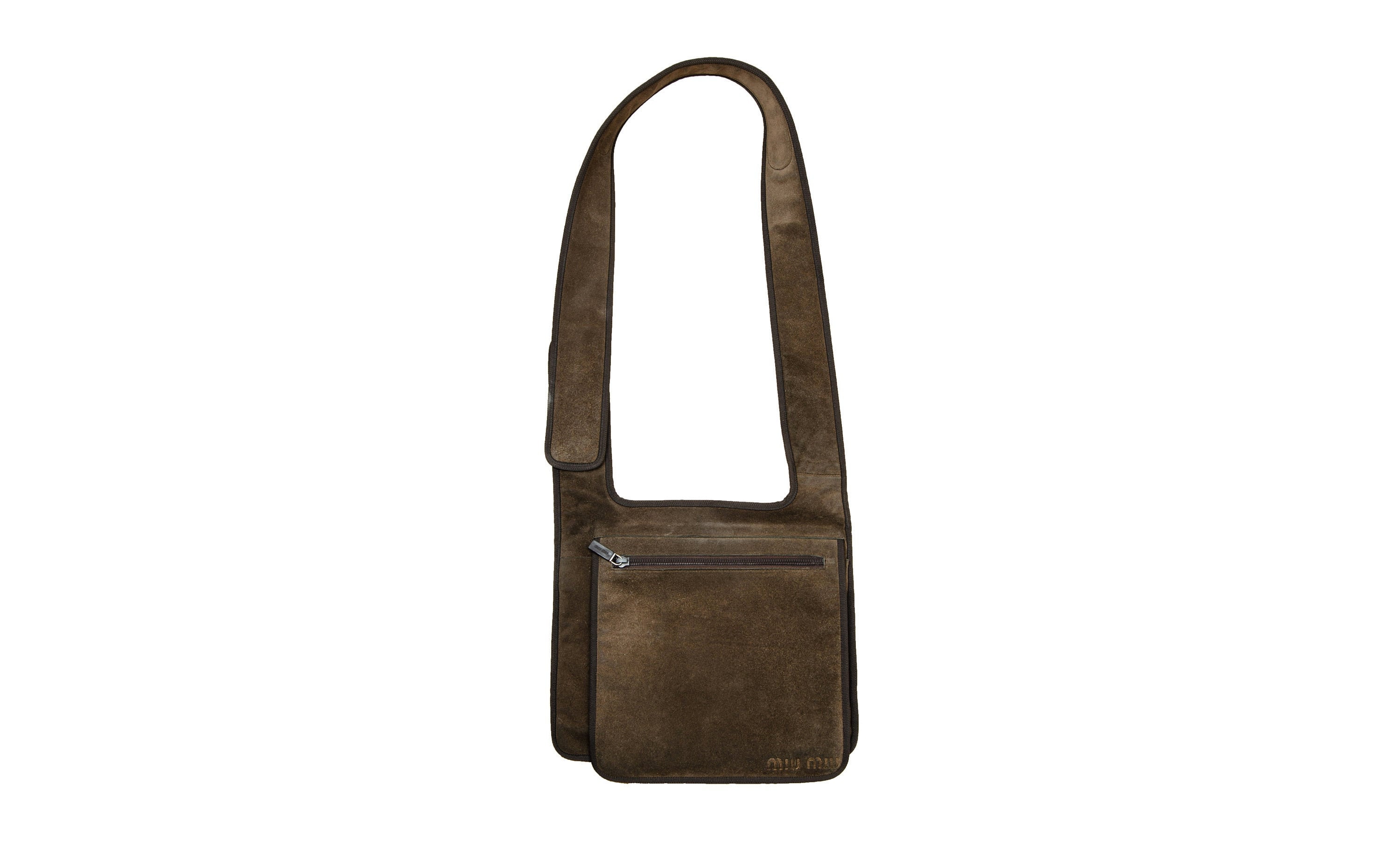 1999 Miu Miu Brown Suede Crossbody Bag / 90s Miu Miu Sporty - Etsy
