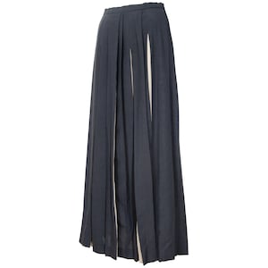 Vintage "IWISH" by Yohji Yamamoto long pleated skirt with contrasting panels / Made in Japan image 5