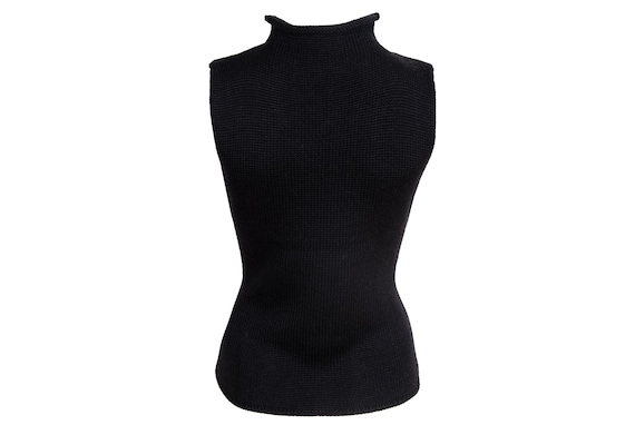 RESERVED 2000s wool knit leather patchwork sleeve… - image 5