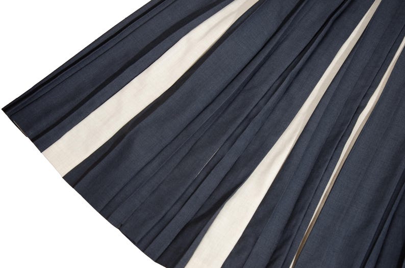Vintage "IWISH" by Yohji Yamamoto long pleated skirt with contrasting panels / Made in Japan image 13