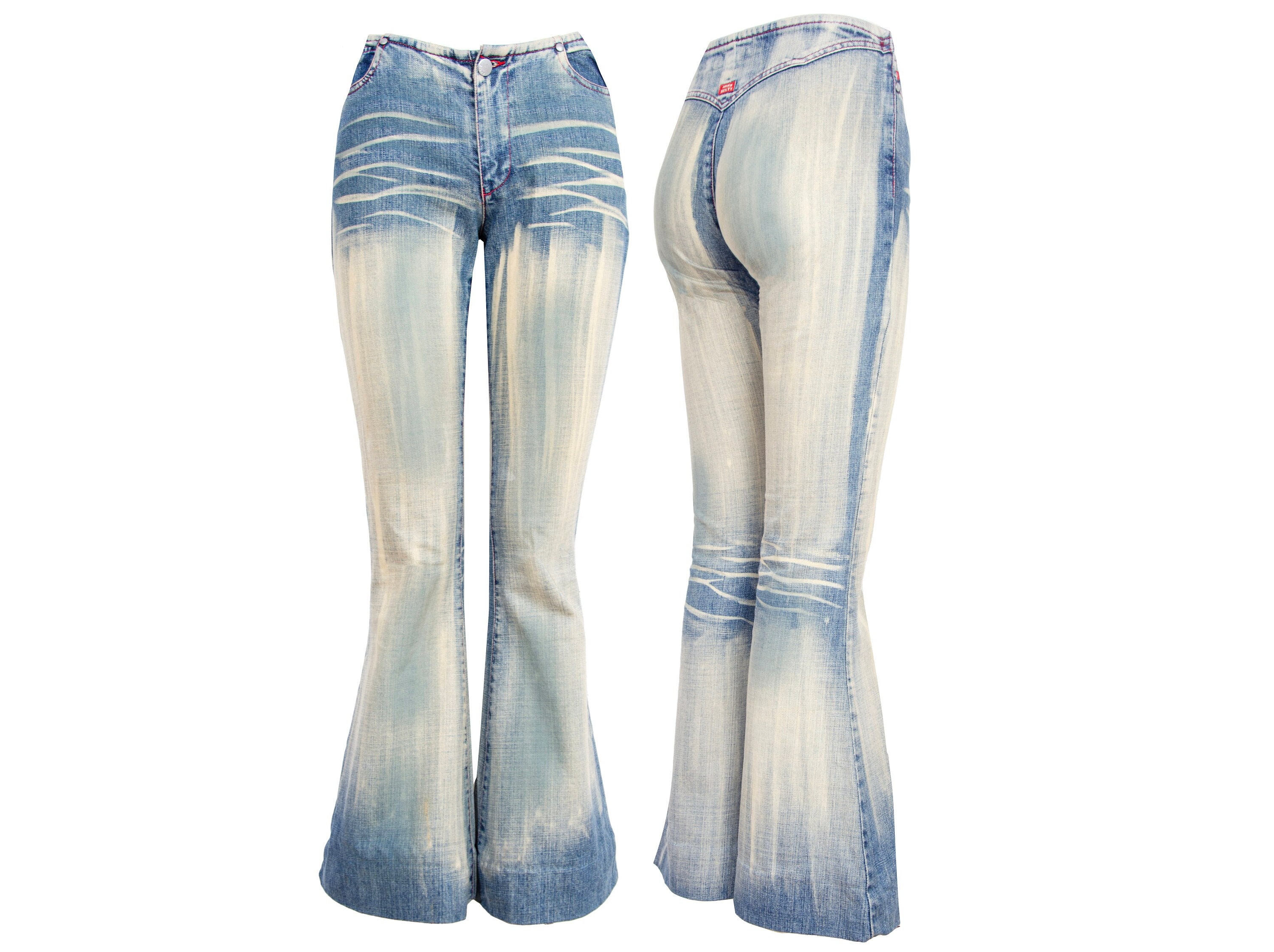 2000s Miss Sixty exaggerated fading low rise jeans / Y2K Miss