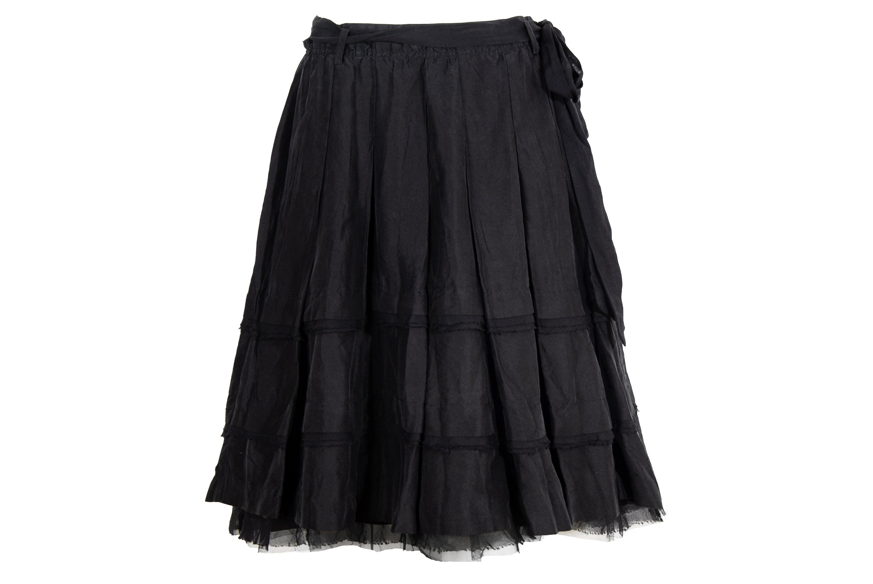 Black ruffle top skirt 6x6