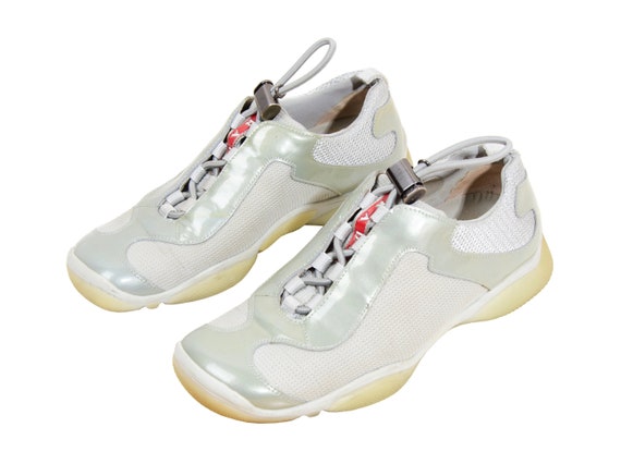 1999 Prada Archive Silver Mesh Vibram Sneakers / 90s Prada - Etsy