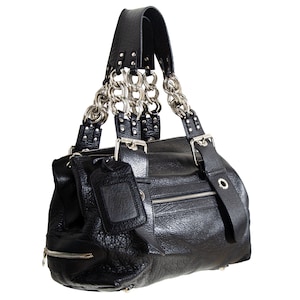 Vintage Chloé by Phoebe Philo Black Leather Chain Strap Bag / 2004 